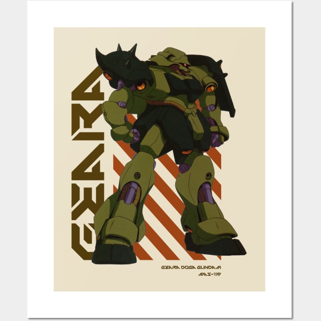 Geara Doga Gundam Wall Art by Shapwac12